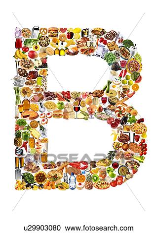 Foodfont Letter b on White - Non Exclusive View Large Photo Image Stock Image - Foodfont Letter b on White - Non Exclusive. Fotosearch