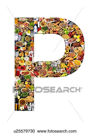 Foodfont Letter p on BlackAnd White - Non Exclusive View Large Photo Image Stock Image - Foodfont Letter p on BlackAnd White - Non Exclusive. Fotosearch