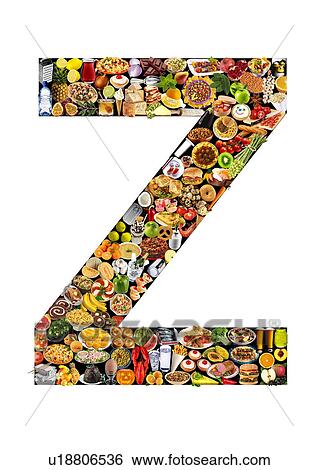 Foodfont Letter z on Black And White - Non Exclusive View Large Photo Image Stock Photograph - Foodfont Letter z on Black And White - Non Exclusive. Fotosearch