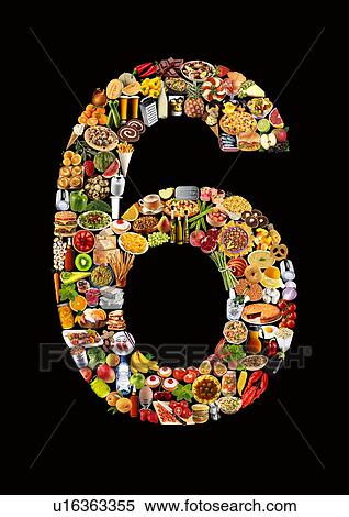 Foodfont Number on Black - Non Exclusive View Large Photo Image Stock Photography - Foodfont Number on Black - Non Exclusive. Fotosearch