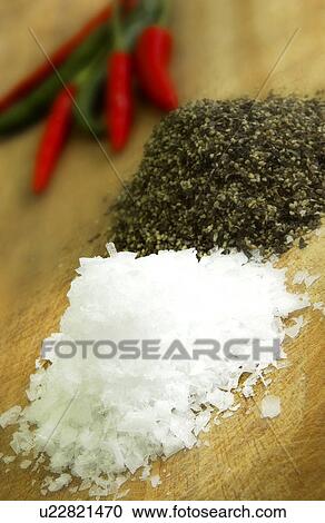 Fresh ground salt and pepper View Large Photo Image Stock Image - Fresh ground salt and pepper. Fotosearch