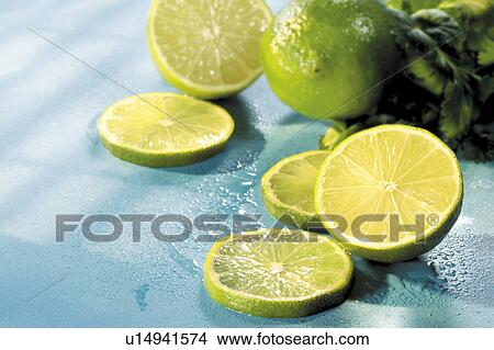 Picture - Fresh limes. Fotosearch