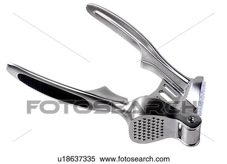 Stock Photography - Garlic Crusher on White - Non Exclusive. Fotosearch