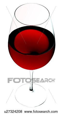 Stock Photo - Glass of Red Wine on White - Non Exclusive. Fotosearch