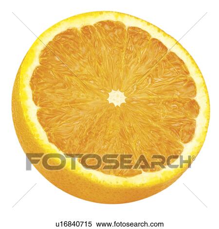 Stock Photography - Half orange. Fotosearch