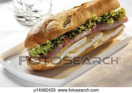 Ham and camembert sandwich View Large Photo Image Stock Image - Ham and camembert sandwich. Fotosearch