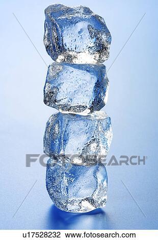 Stock Image - Ice On Blue - Non Exclusive. Fotosearch