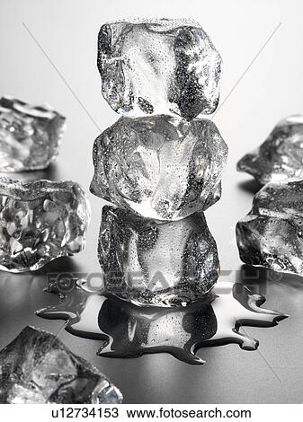Stock Image - Ice On Silver - Non Exclusive. Fotosearch