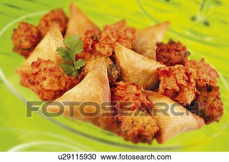 Stock Image - Indian snack selection. Fotosearch