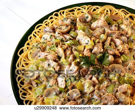 Stock Photo - Italian pasta with sauce. Fotosearch