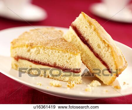 Jam Sponge Cake - Non Exclusive View Large Photo Image Stock Photo - Jam Sponge Cake - Non Exclusive. Fotosearch