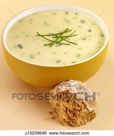 Leek And Potato Soup - Non Exclusive View Large Photo Image Stock Photograph - Leek And Potato Soup - Non Exclusive. Fotosearch