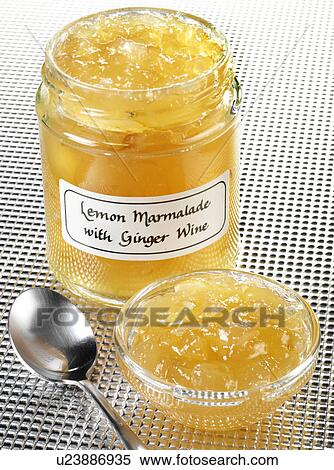 Stock Photography - Lemon Marmelade With Ginger Wine - Non Exclusive. Fotosearch
