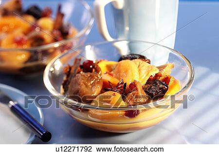 Stock Image - Marinated fruit. Fotosearch