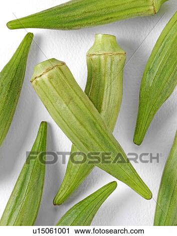 Stock Image - Okra Ladies Fingers - Non Exclusive. Fotosearch