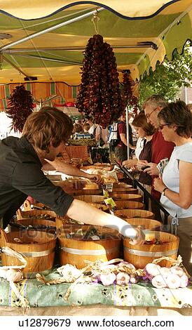 Stock Photo - Olive Stall. Fotosearch