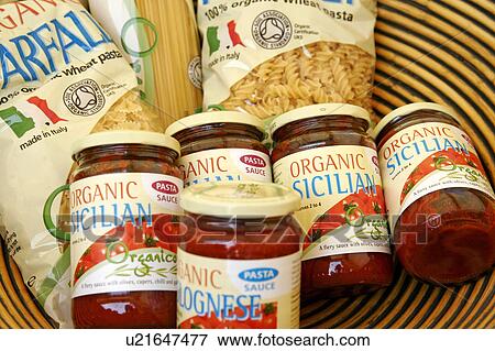 Stock Photo - Organic Sicilian Pasta and Sauce. Fotosearch