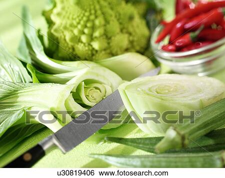 Stock Photograph - Oriental Chopped Vegetables - Non Exclusive. Fotosearch