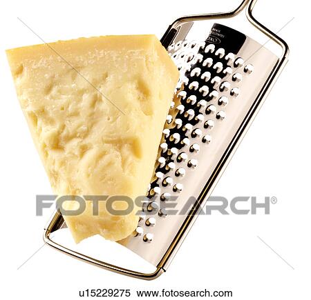 Stock Photography - Parmesan cheese and grater. Fotosearch