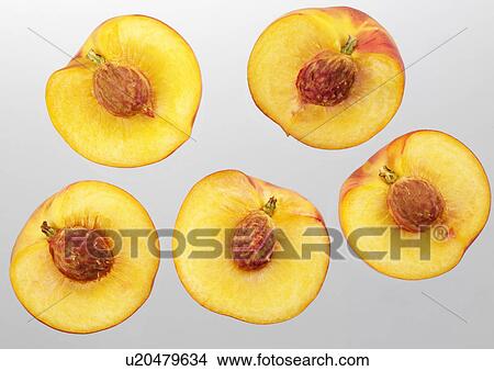 Peach Halves - Non Exclusive View Large Photo Image Picture - Peach Halves - Non Exclusive. Fotosearch