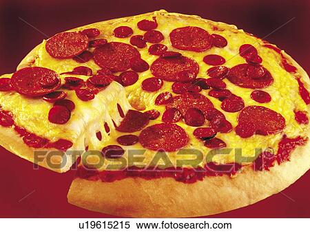 Pepperroni Pizza - Non Exclusive View Large Photo Image Stock Photography - Pepperroni Pizza - Non Exclusive. Fotosearch