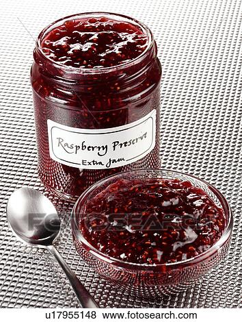 Raspberry Preserve - Non Exclusive View Large Photo Image Stock Photo - Raspberry Preserve - Non Exclusive. Fotosearch