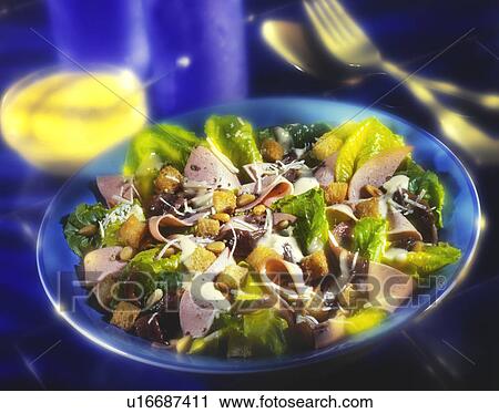 Stock Image - Salami appetiser. Fotosearch
