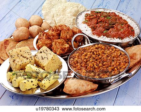 Stock Image - Selection of Indian Foods - Non Exclusive. Fotosearch