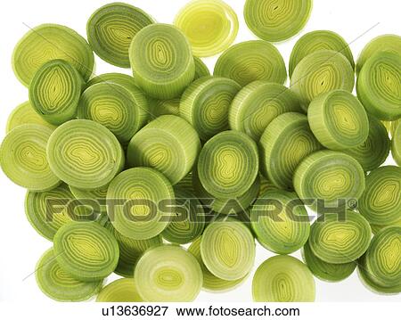 Sliced Leeks - Non Exclusive View Large Photo Image Stock Photo - Sliced Leeks - Non Exclusive. Fotosearch