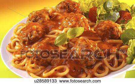 Stock Image - Spaghetti And Meatballs - Non Exclusive. Fotosearch