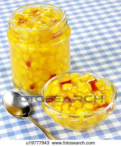 Sweetcorn Relish Without Label - Non Exclusive View Large Photo Image Stock Image - Sweetcorn Relish Without Label - Non Exclusive. Fotosearch