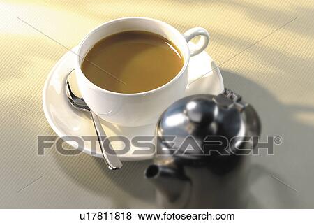 Stock Photo - tea with teapot. Fotosearch