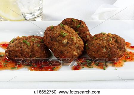 Stock Image - Thai fish cakes. Fotosearch