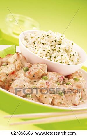 Stock Photography - Thai green chicken curry. Fotosearch