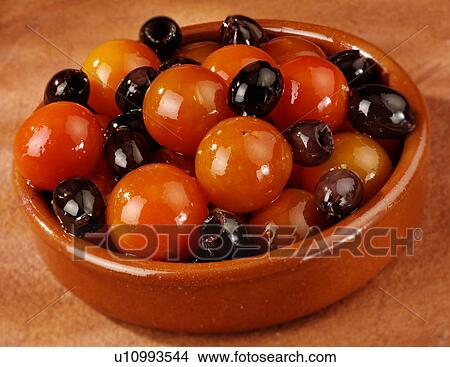 Tomato And Olive Tapas - Non Exclusive View Large Photo Image Picture - Tomato And Olive Tapas - Non Exclusive. Fotosearch