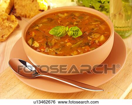 Tomato And Vegetable Soup - Non Exclusive View Large Photo Image Stock Photograph - Tomato And Vegetable Soup - Non Exclusive. Fotosearch