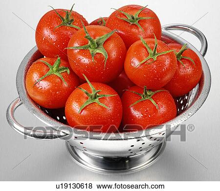 Stock Photo - Tomatoes In Colander. Fotosearch