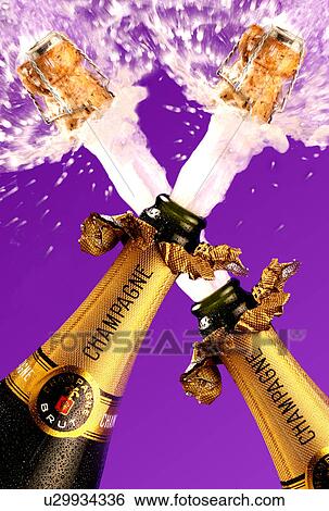 Two champagne bottles and corks View Large Photo Image Stock Photograph - Two champagne bottles and corks. Fotosearch