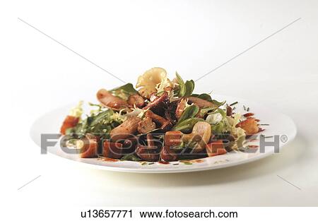 Warm mushroom salad View Large Photo Image Stock Image - Warm mushroom salad. Fotosearch