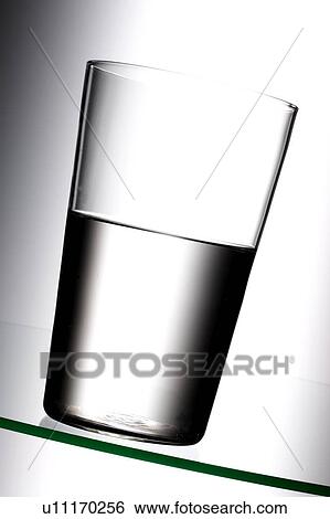 Stock Photograph - Water, half a glass. Fotosearch