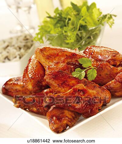 Stock Image - Barbeque Chicken. Fotosearch