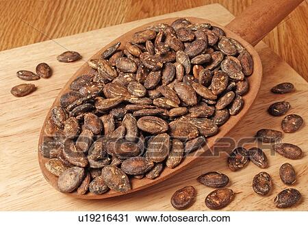 Stock Image - Black Watermelon Seeds. Fotosearch