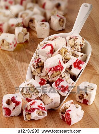 Cherry Almond Nougat - Non Exclusive View Large Photo Image Stock Image - Cherry Almond Nougat - Non Exclusive. Fotosearch