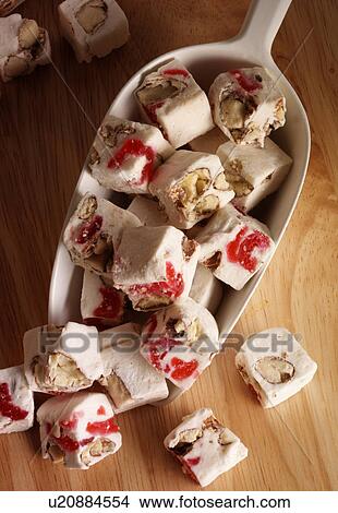 Cherry Almond Nougat View Large Photo Image Picture - Cherry Almond Nougat. Fotosearch