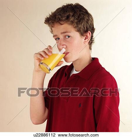 Stock Image - Child drinking. Fotosearch