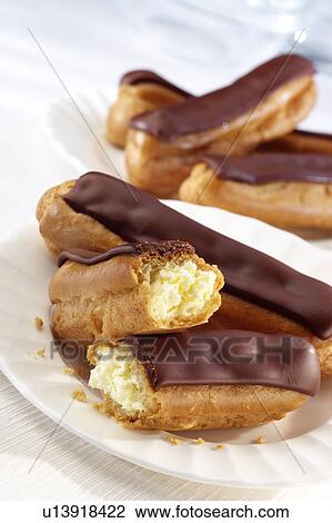 Chocolate Eclairs View Large Photo Image Stock Image - Chocolate Eclairs. Fotosearch