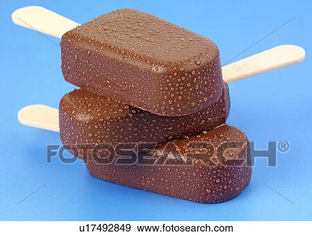 Chocolate Ice Cream Lollipops - Non Exclusive View Large Photo Image Stock Photo - Chocolate Ice Cream Lollipops - Non Exclusive. Fotosearch