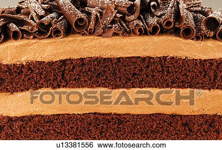 Chocolate layer cake View Large Photo Image Stock Photograph - Chocolate layer cake. Fotosearch