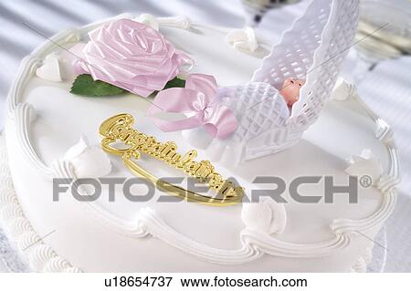 Christening cake, girl View Large Photo Image Stock Photo - Christening cake, girl. Fotosearch