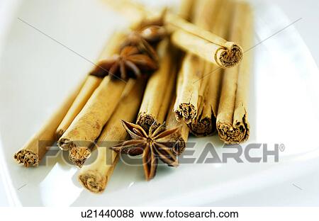 Stock Photo - Cinnamon sticks. Fotosearch